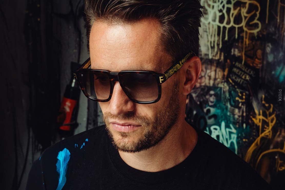 Herr trägt Wenzo Two Sonnenbrille